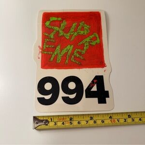 NWOT Supreme Red and Green 994 Sticker